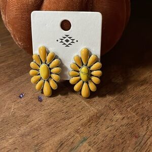 Fashion Stud Western Earrings Navajo Concha Style